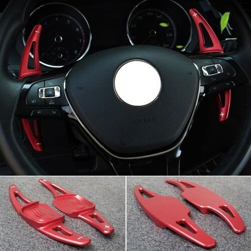 Car Steering Wheel Shift Paddles Extend For Volkswagen Golf8 Alltrack Variant GTE Passat B8 Variant Jetta Amarok Shifter Sticker