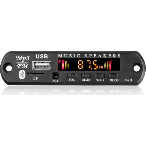 Wireless Bluetooth 12V MP3 WMA Decoder Board Audio Module USB TF Radio For Car