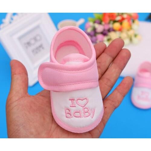 Baby Shoes Cotton Newborn Pink Girls Infant Shoes Prewalkers Crib Footwear Nonslip for 0-12M Baby Blue Boys Soft Sole Shoe