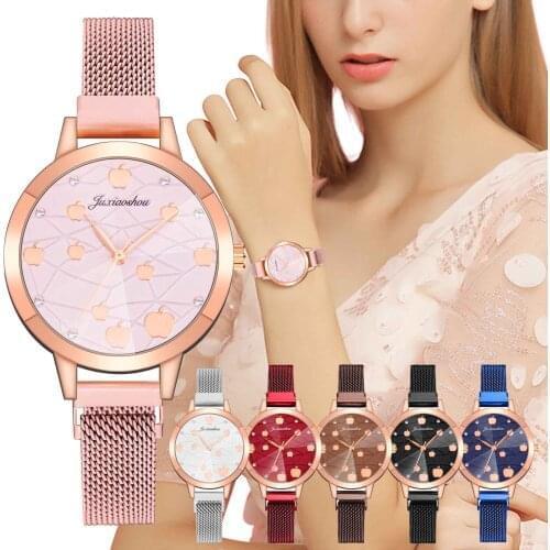Women Watches Ladies Fashion Quartz Stainless Steel Mesh Strap Watch Casual Leather Belt Watches Simple Ladies' Small Dial