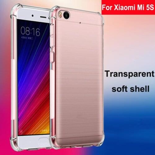Coque For Xiaomi Mi 5S Case Capa Soft Transparent TPU Airbag drop Cover Phone Cases 5.15'' For Mi 5S 5 S Mi5S back Phone shell