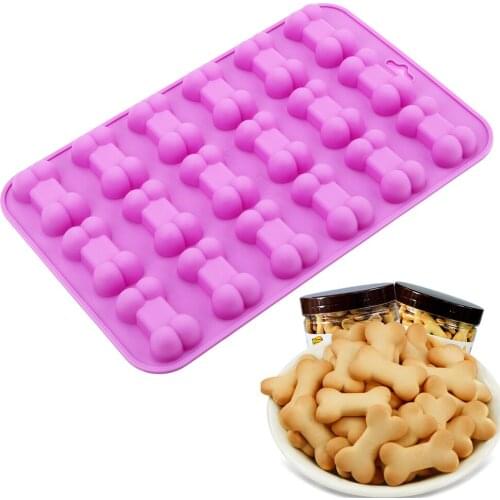 Chocolate Molds DIY Kitchen Tools Jelly Ice Block Maker Dog Bone Silicone Mold Cake Decoration Baking Mould