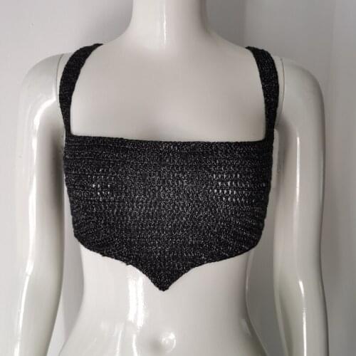 Corset Style Handmade Crochet Crop VestTop
