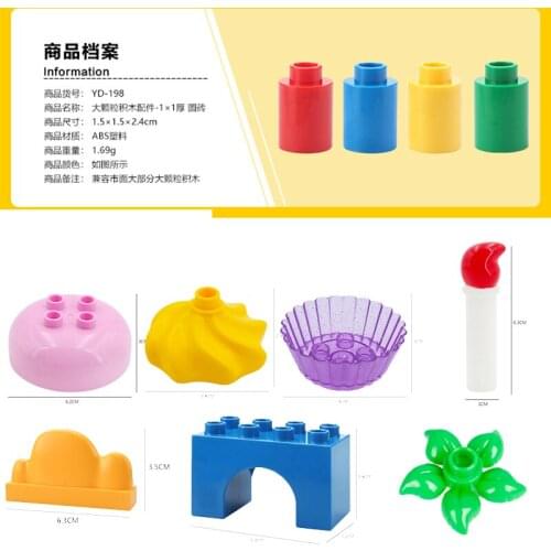 Round Cake Candle Holder Round Bricks Ice Cream Base Candle Stone Haystack Arch Color Building Blocks Kids Boys Girls Toys Gifts