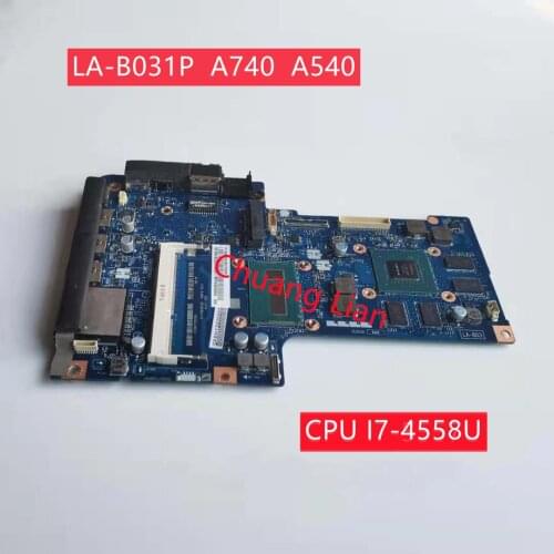 LA-B031P For Lenovo AIO A740 A540 All-in-one Laptop Motherboard With CPU I7-4558U DDR3 100% Fully Tested