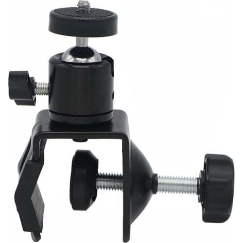 Metal Mount Holder Clamp with Ball Head 1/4inch Screw Adaptor for Gopro Hero SJcam DJI OSMO Action Cameras Mobile Phones