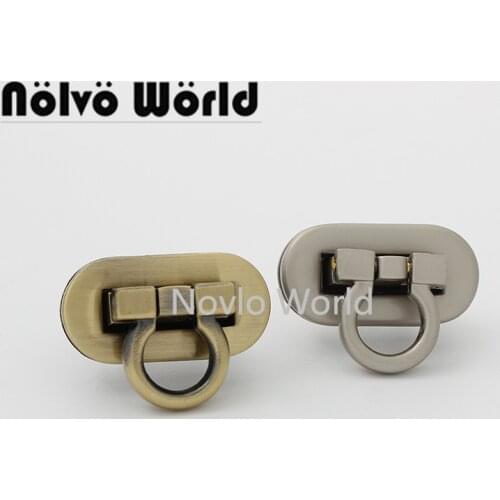 Nolvo World 2-10 pieces 5 colors 31*16mm Pearl silver Bag lock metal lock for bag hardware