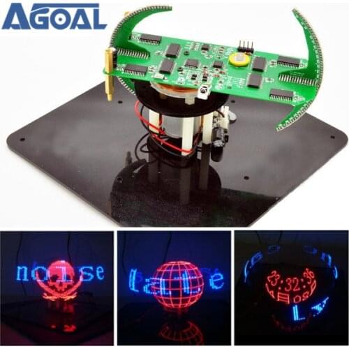 DIY Biaxial Spherical Rotating LED Kit Creative POV Soldering Training Kit