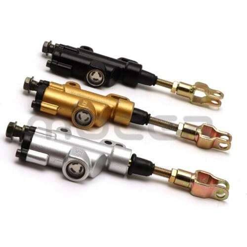 M10 50mm Double Hole Rear Hydraulic Brake Master Cylinder Pump for 50cc 70cc 110cc 125cc 150cc 250cc Dirt Pit Bike ATV