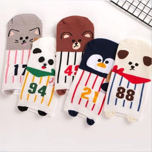 New Thin Shallow Mouth Womens Socks Korea Cute Cartoon Cotton Socks Three-dimensional Small Ears Soft Girl Socks Tide