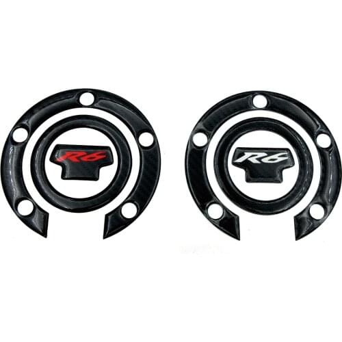 New 3D Carbon Fiber High Quality Stickers For Yamaha YZF R6 YZF-R6 YZFR6 Motorcycle Gas Fuel Tank Cap Cover Pad Protector Decals