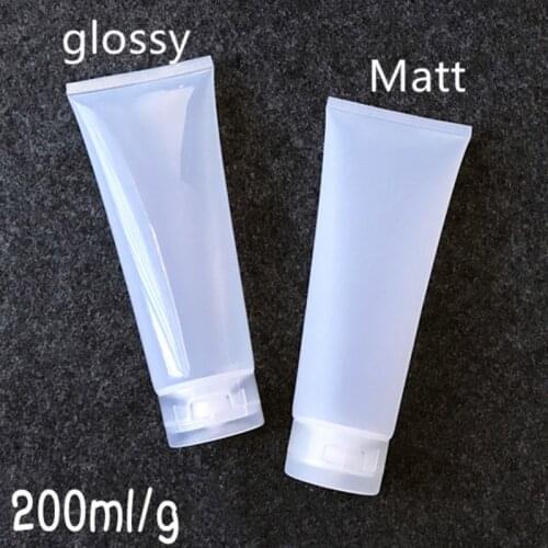 Wholesale 200ml Cosmetic Soft Tubes Clear Glossy/matt Cleansing Cream Hand Cream Containers Shampoo Bath Cream Containers