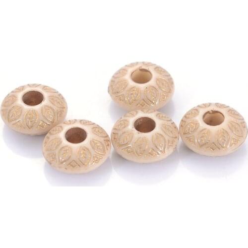 Wholesale 750 Pcs/Lot 7x14MM Plating Acrylic Antique Design Disc Spacer Beads For Diy Handmade Jewelry Making Findings