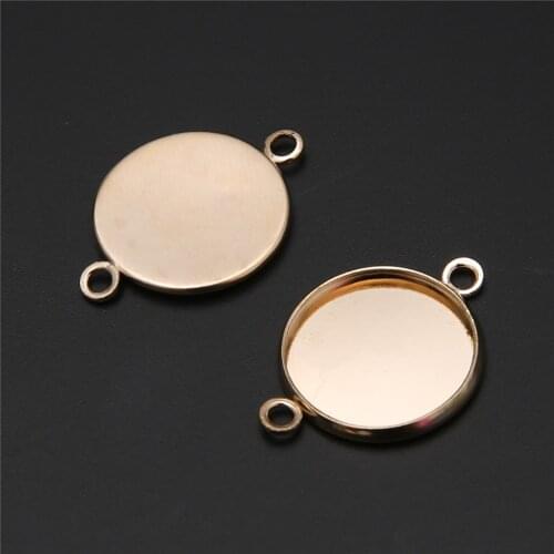 20pcs/lot 6 Colors Cabochon Base Tray Bezels Blank For DIY Bracelet Setting Jewelry Making Findings Supplies Accessories 10-25mm