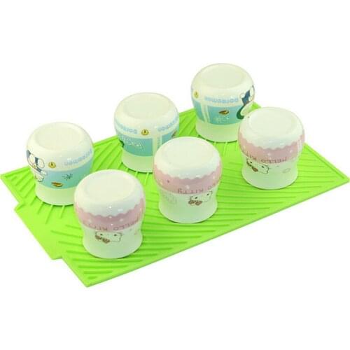 Silicone Table Placemat Heat Resistant Drying MatDish Drain pad Cup Pad Dinnerware Mat Tableware Dishwasher Kitchen