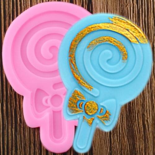 3D Lollipop Silicone Molds Baby Birthday Cupcake Topper Fondant Cake Decorating Tools Cookie Baking Candy Chocolate Moulds