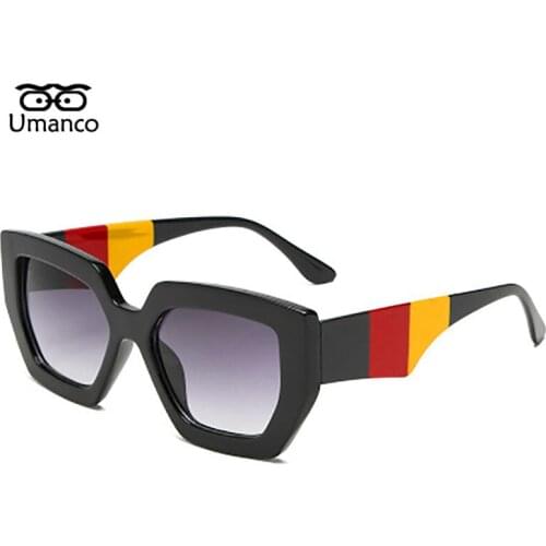 Umanco 2021 Hot Vintage Three Color Pattern Sunglasses Women Men PC Frame PC Lens Trendy Brand Individually Outdoor Shades Gifts