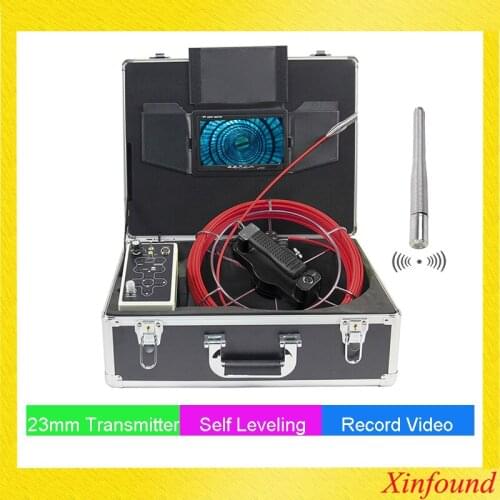 New Transmitter Long Spring 23mm DVR Snake Video Endoscope Camera Pipe Drain Sewer Well Wall Underwater Inspection Camera System