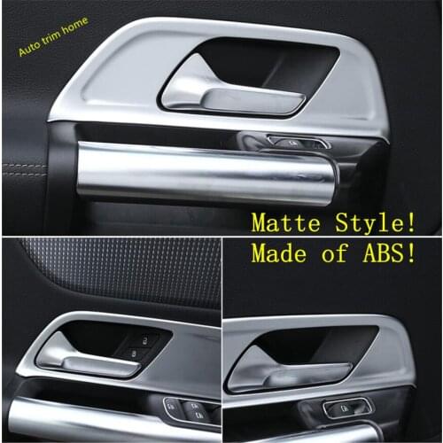 Inner Door Handle Bowl Cover Trim Fit For Mercedes-Benz B W247 Class 2019 2020 2021 Matte / Carbon Fiber ABS Auto Accessories