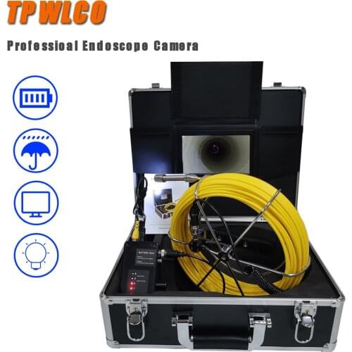 7 Inch 17mm 1000TVL Camera Waterproof Industrial Pipeline Sewer Inspection Video Recording 8GB Card Endoscope System