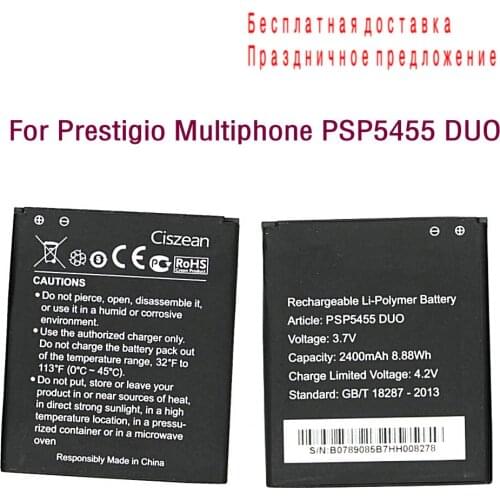 High quality Replacement Li-ion External battery Authentic For Prestigio Multiphone PSP5455 DUO PSP 5455 DUO 2400mAh Mobile Phon