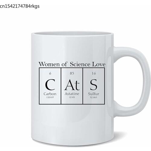 Women of Science Love Cats Cats Element Mug Funny Coffee Mug Gift