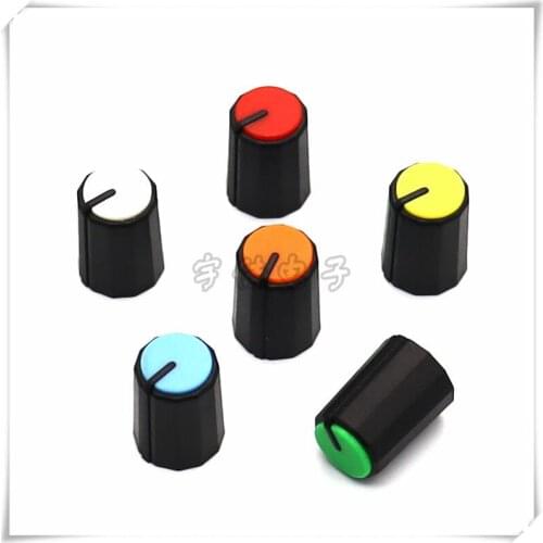 10 Pieces Mixer Adjustment Knob Diameter 11.5mm Height 15.5mm Plastic Knob Cap 270 Degree D-Shaped Inner Hole 6mm