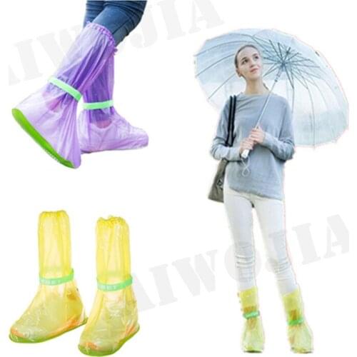 2017 Fahsion Rain shoes cover Women/men/kids children thicken waterproof Boots reusable waterproof tall canister boots 7ZCF097