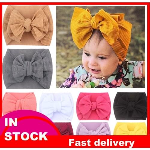 2021 Hot 10 Pc Newborn Infant Baby Girls Bowknot Headband Stretch Hairband Headwear Haar Accessoires Kids Резинки Для Волос