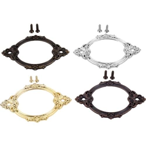 50Pcs Antique Carved Furniture Cabinet Medicine Drawer Label Pull Frame File Box Name Card Holder Notepad Photo Album DIY68*44mm