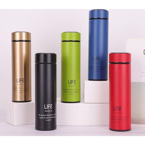 500ML Hot Water Thermos Tea Vacuum Flask with Filter Stainless Steel 304 Sport Thermal Cup Coffee Mug Tea Bottle Office Business