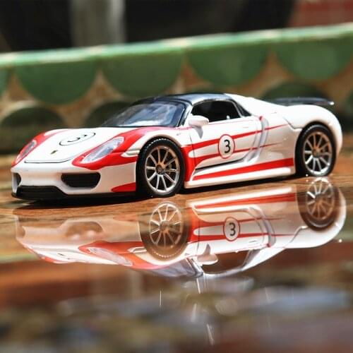 918 racing alloy 1:32 acousto-optical return to the simulation of the car model decoration boy gift children toy car Boys