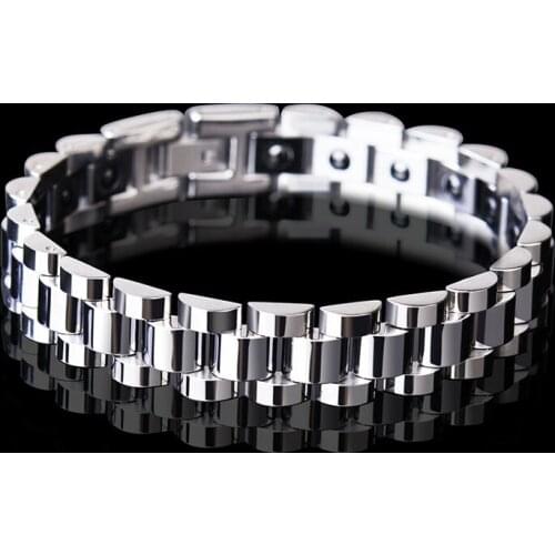 Gold Silver Color Tungsten Carbide Bracelets Cool Steel Energy Balance Health Care Biker Bracelets for man women lover Jewelry