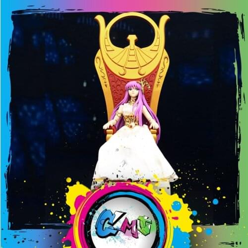 CMT IN STOCK Saint Seiya J model Athena Throne and GT model Athena Plain Cloth Action Figure one set