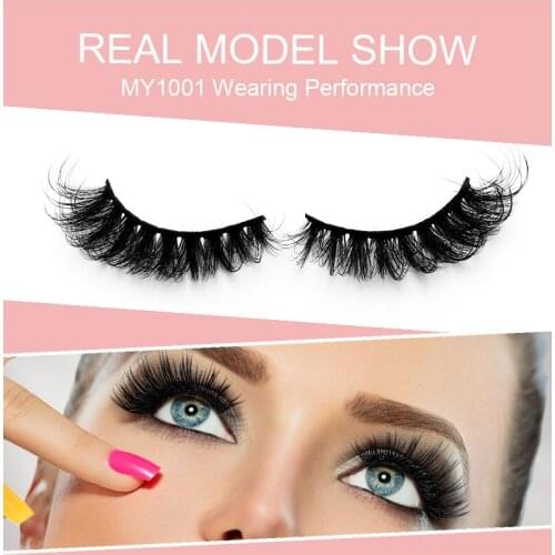 Hot sale eyelashes MY1005 soft and long 10Pairs 25mm Volume Soft HandMade eyelashes Faux Mink False Eyelash extension