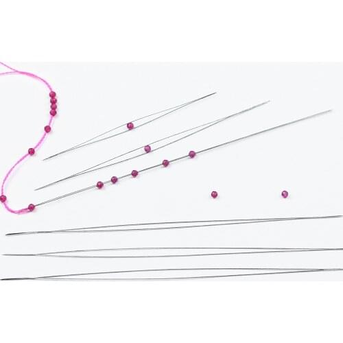 BTFBES 5pcs Central Opening Jewelry Beading Needles Stainless Steel Pins Jewelry Bracelets Handmade Making beads DIY Accessories