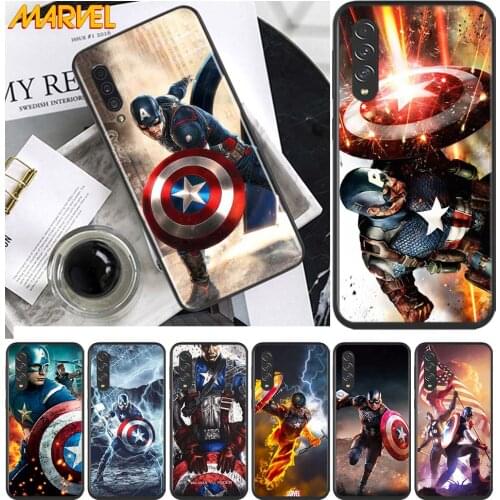 Captain America cool for Samsung Galaxy A90 A80 A70 A60 A50 M60 M40 A20E A2Core A10S A10E Silicon Soft Black Phone Case
