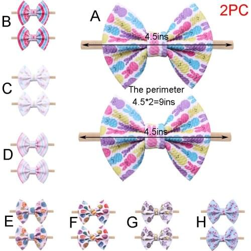 2pc 4.5ins Lovely Baby Girls Easter Day Headbands Infant Rabbit Hair Band Kawaii Baby Photo Prop Hair Accessories