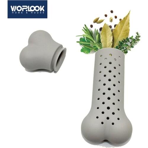 Creative Bone Model Spice Filter Silicone Seasoning Device Strainer for Soup Pot Herbal Infuser Kitchen Tools Practical Gadgets
