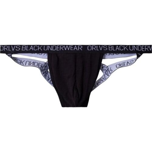 ORLVS New Cross Strap Thongs Men Gay Underwear Man Sexy Strings Jockstrap Male Soft Modal Bikini Sissy Underpants Pouch Hip Lift