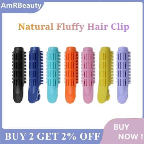Natural Fluffy Hair Clip Curly Hair Plastic Hair Root Fluffy Clip Bangs Hair Styling Clip Candy Color Hair Pins Hair Accessories