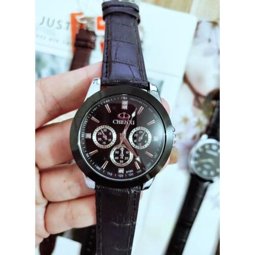 Single Piece CHENXI mens watches Leather Band Small Dial Diamond Stone Women Oversize luxury watch