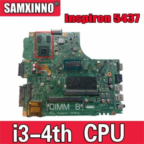Original Laptop motherboard For DELL Inspiron 14R 3437 5437 I3-4010U Mainboard CN-08RVFX 08RVFX 12314-1 SR16Q N14M-GE-S-A2