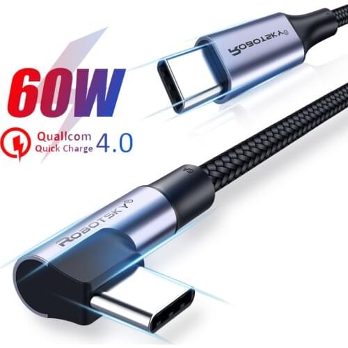 USB C to USB Type C Cable for Xiaomi Redmi Note 8 Pro Quick Charge 4.0 PD 60W Fast Charging for Charge Cable