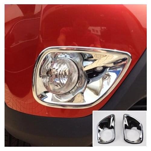 Fit For Toyota RAV4 2013 2014 2015 Chrome Front Bumper Fog Light Lamp Foglight Cover Trim Garnish Molding Bezel Insert Ring 2pcs