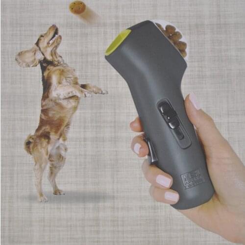 Portable Pet Snack Feeder Creative Dog Food Treat Launcher Outdoor Interactive Pet Training Toy for Puppy Dog Pet Supplies, Gray