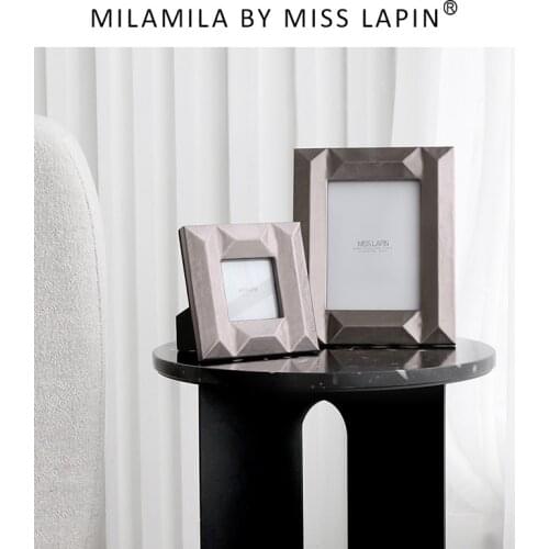 MISS LAPIN Photo Frame 7inch 3inch Luxury Home Decoration PU Faux Leather Photo Holder Picture Frames