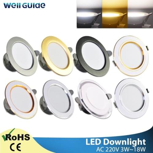 Led Downlight 3W 5W Downlight AC220V-240V Warm Cold White recessed led downlight Kitchen living room Indoor recessed downlight