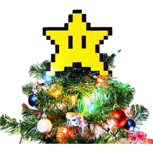 Star Toppers Christmas Tree Topper 15cm Gold Christmas Tree Ornament for Christmas New Year Party Treetop Decor