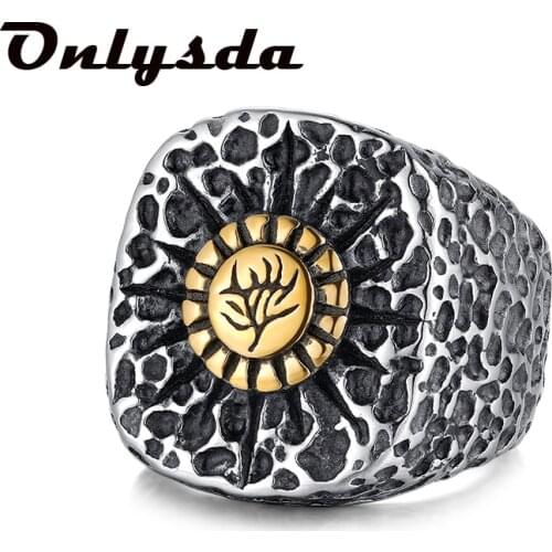 Gothic Dropshipping New Vintage Stainless steel Gold Phoenix Ring Mens Skull Biker Punk Rock Roll Gothic Punk Jewelry Bague